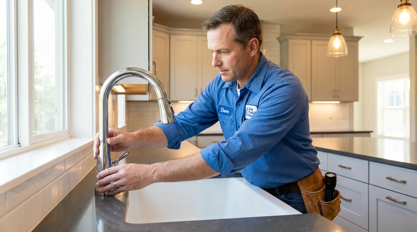Kitchen faucet installation by Johns Plumbing LLC in Orion